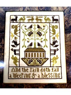 A Weeping & A Blessing Cross-Stitch Pattern By Barrick Samplers Noahs Ark Animal